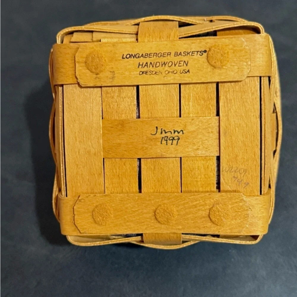 1999 Longaberger Father's Day Tee Basket w/Liner & Protector 5.25